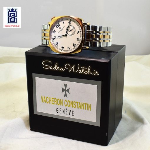 VACHERON CONSTANTIN GENEVE  واچرون کنستانتین اتوماتیک مکانیکی (کوکی حرکتی) اسگلتون قلب باز دو رنگ - Image 9