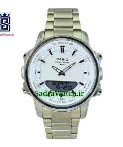 کاسیو هیدرولیک  CASIO WORLD TIME AMW – 880 دو زمانه با چراغ لایت لامپی بسیار قوی