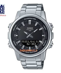 کاسیو هیدرولیک  CASIO WORLD TIME AMW – 880 دو زمانه با چراغ لایت لامپی بسیار قوی