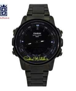کاسیو هیدرولیک  CASIO WORLD TIME AMW - 880 دو زمانه با چراغ لایت لامپی بسیار قوی