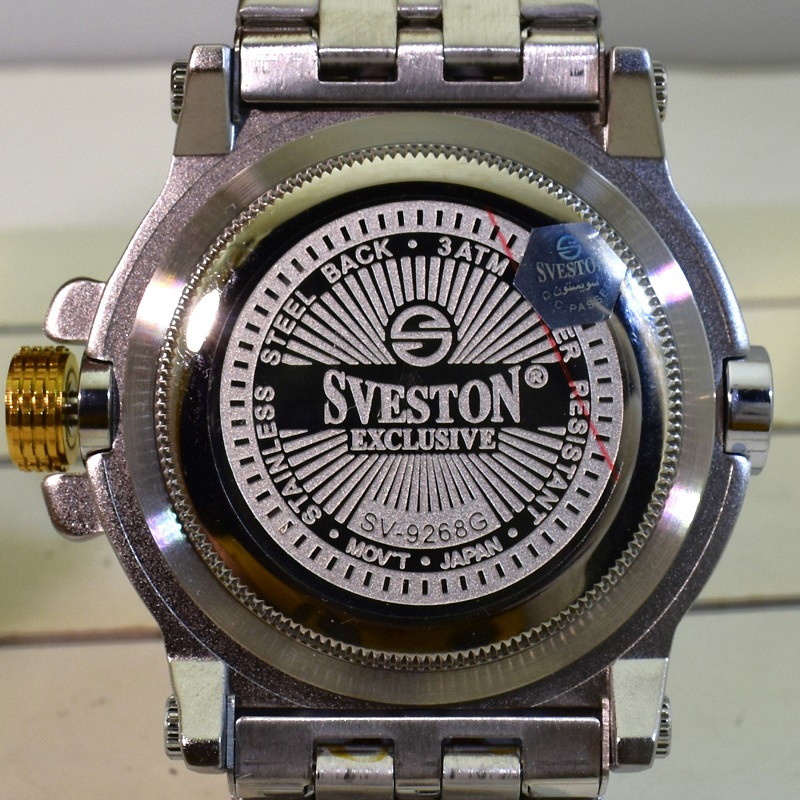 ساعت مردانه سوستون 2 تقویم مدل SVESTON EXCLUSIVE SV-9268 دو رنگ صفحه رزگلد - Image 10