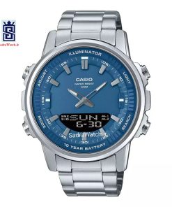 کاسیو هیدرولیک  CASIO WORLD TIME AMW – 880 دو زمانه با چراغ لایت لامپی بسیار قوی