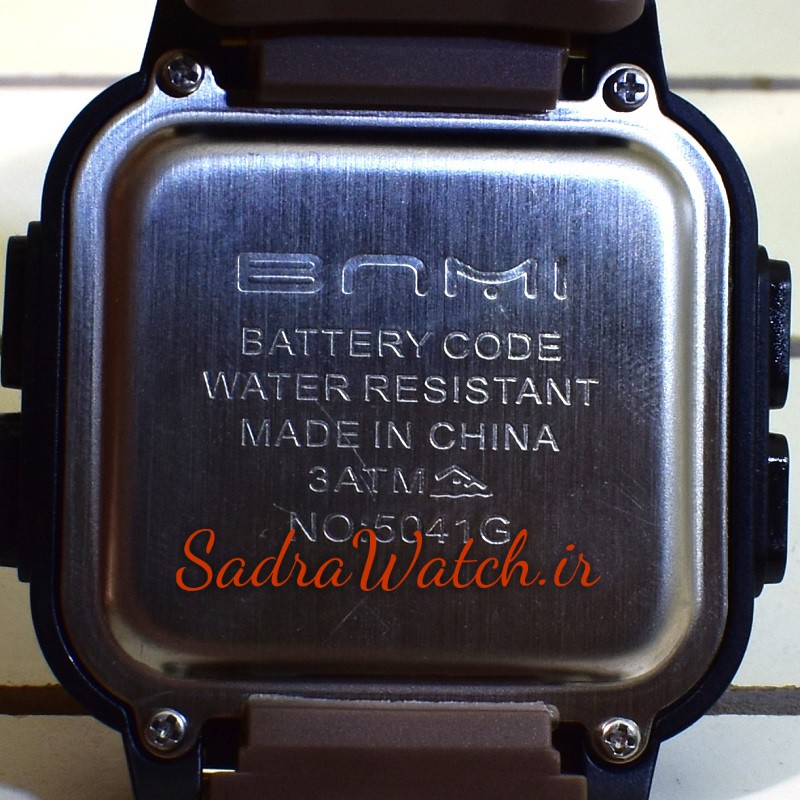 بنمی دیجیتالی BNMI 5041G طرح جدید xxx کاملا ضدآب xxx قاب مشکی بند قهوه ای - Image 8