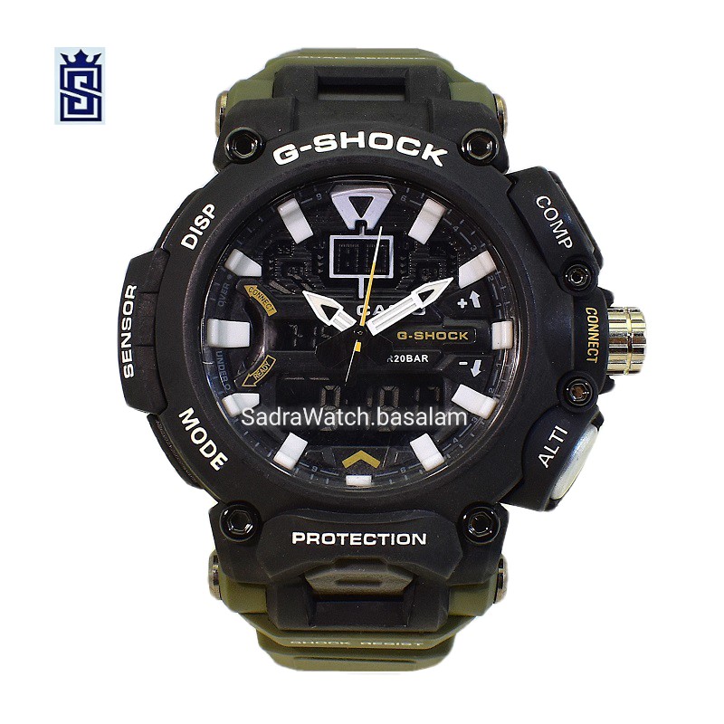 CASIO G- SHOCK HSD05 جدید دوزمانه بند سبز رنگ