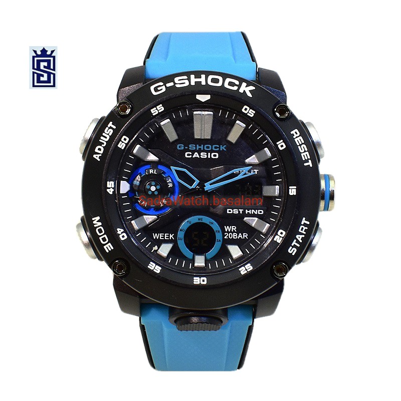 G- SHOCK 5590 GA-2000 جی شاک جدید اعلا دوزمانه بسته بندی تایلند ،، بند دولایه ،، قاب فیبرکربن فشرده نشکن