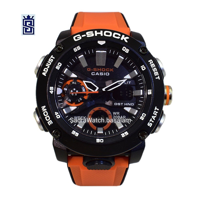 G- SHOCK 5590 GA-2000 جی شاک جدید اعلا دوزمانه بسته بندی تایلند ،، بند دولایه ،، قاب فیبرکربن فشرده نشکن