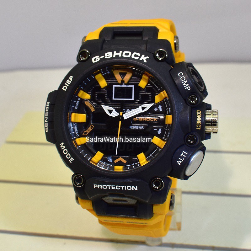 CASIO G- SHOCK HSD05 جدید دوزمانه بند زرد - Image 4