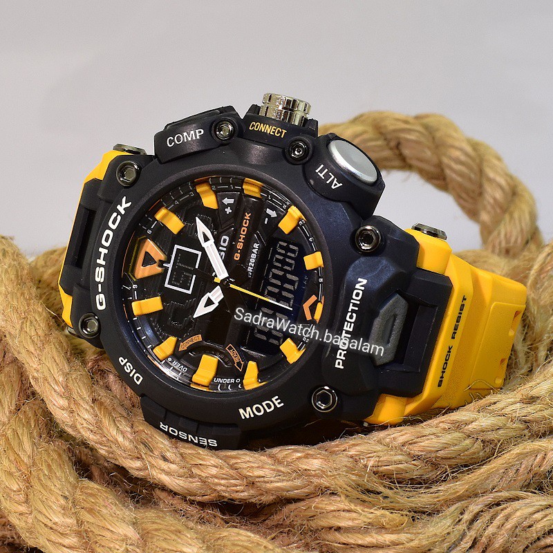 CASIO G- SHOCK HSD05 جدید دوزمانه بند زرد - Image 3