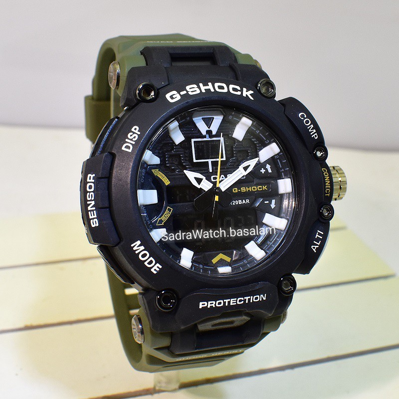 CASIO G- SHOCK HSD05 جدید دوزمانه بند سبز رنگ - Image 2