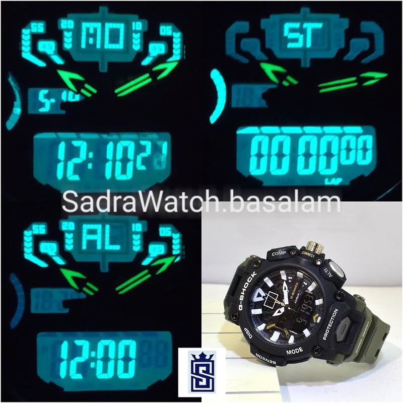CASIO G- SHOCK HSD05 جدید دوزمانه بند سبز رنگ - Image 9