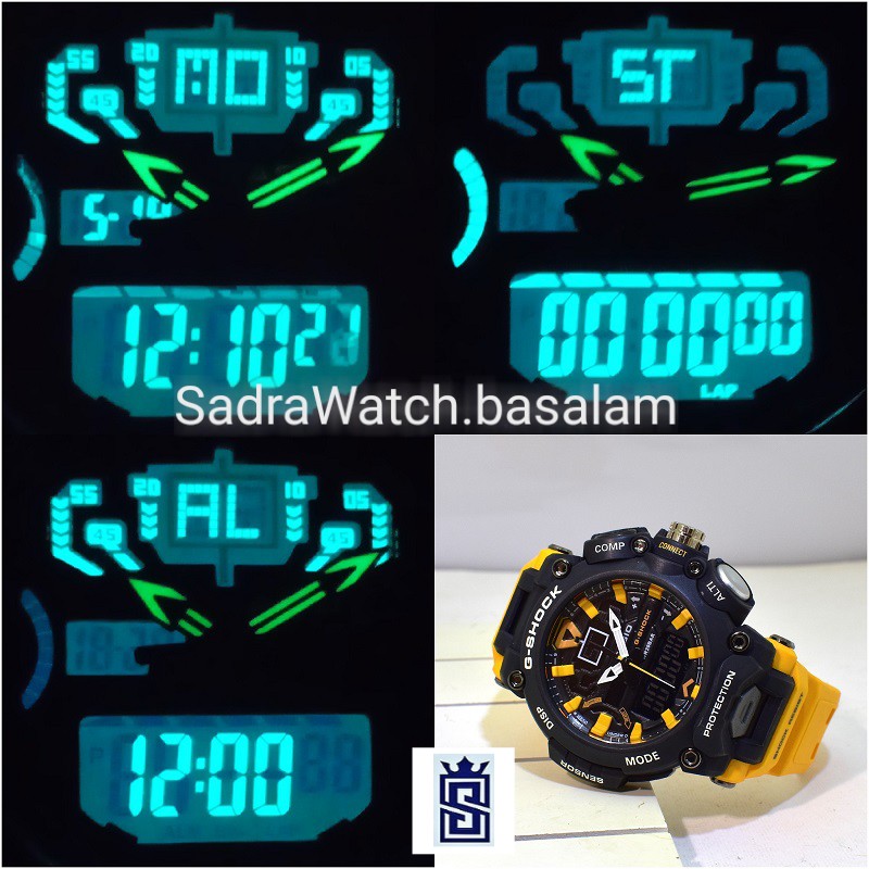 CASIO G- SHOCK HSD05 جدید دوزمانه بند زرد - Image 9