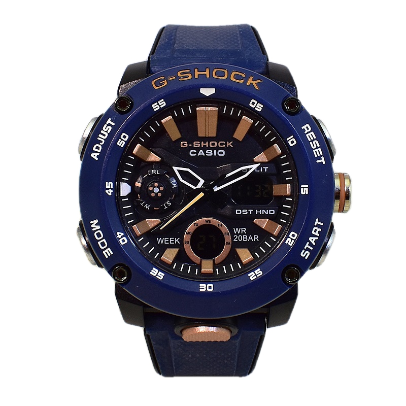 G- SHOCK 5590 GA-2000 جی شاک جدید اعلا دوزمانه بسته بندی تایلند ،، بند دولایه ،، قاب فیبرکربن فشرده نشکن