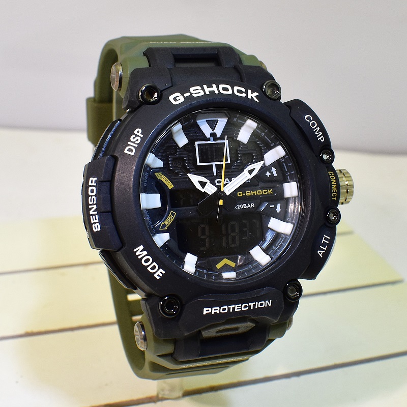 CASIO G- SHOCK HSD05 جدید دوزمانه بند سبز رنگ - Image 2