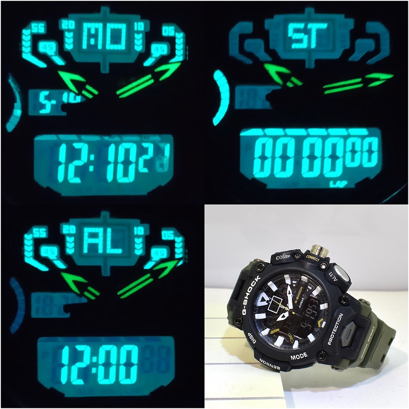 CASIO G- SHOCK HSD05 جدید دوزمانه بند سبز رنگ - Image 9