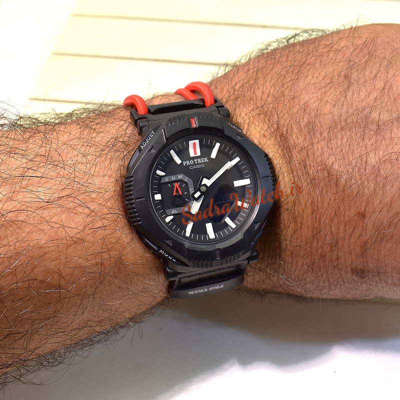 کاسیو هیدرولیک CASIO PROTEK WORLD TIME 5732 PRJ-B001 – بهمراه دستبند اورجینال کادمن با جعبه شیک دستبند - Image 5