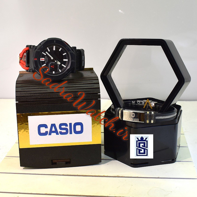 کاسیو هیدرولیک CASIO PROTEK WORLD TIME 5732 PRJ-B001 – بهمراه دستبند اورجینال کادمن با جعبه شیک دستبند - Image 15