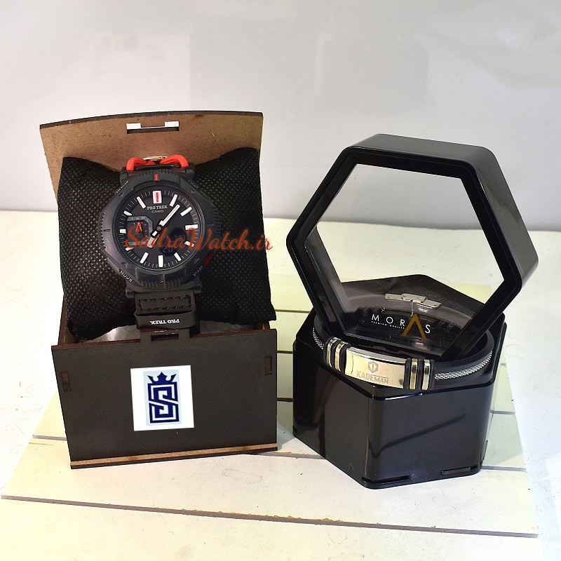 کاسیو هیدرولیک CASIO PROTEK WORLD TIME 5732 PRJ-B001 – بهمراه دستبند اورجینال کادمن با جعبه شیک دستبند - Image 14