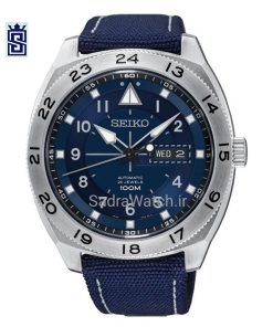 SEIKO5 A4 – 06J0 – 4R36A سیکو 5 اتوماتیک حرکتی * موتور سیکو 24 سنگ ساخت ژاپن ** فول استیل ** 2 تقویم با ایام هفته فارسی صفحه سرمه ای