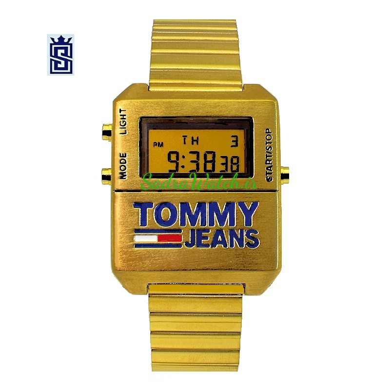 TOMMY JEANS TH.386.1.34.2764 تامی دیجیتالی ،، کلا فلزی ،، فول امکانات ،، رنگ طلایی
